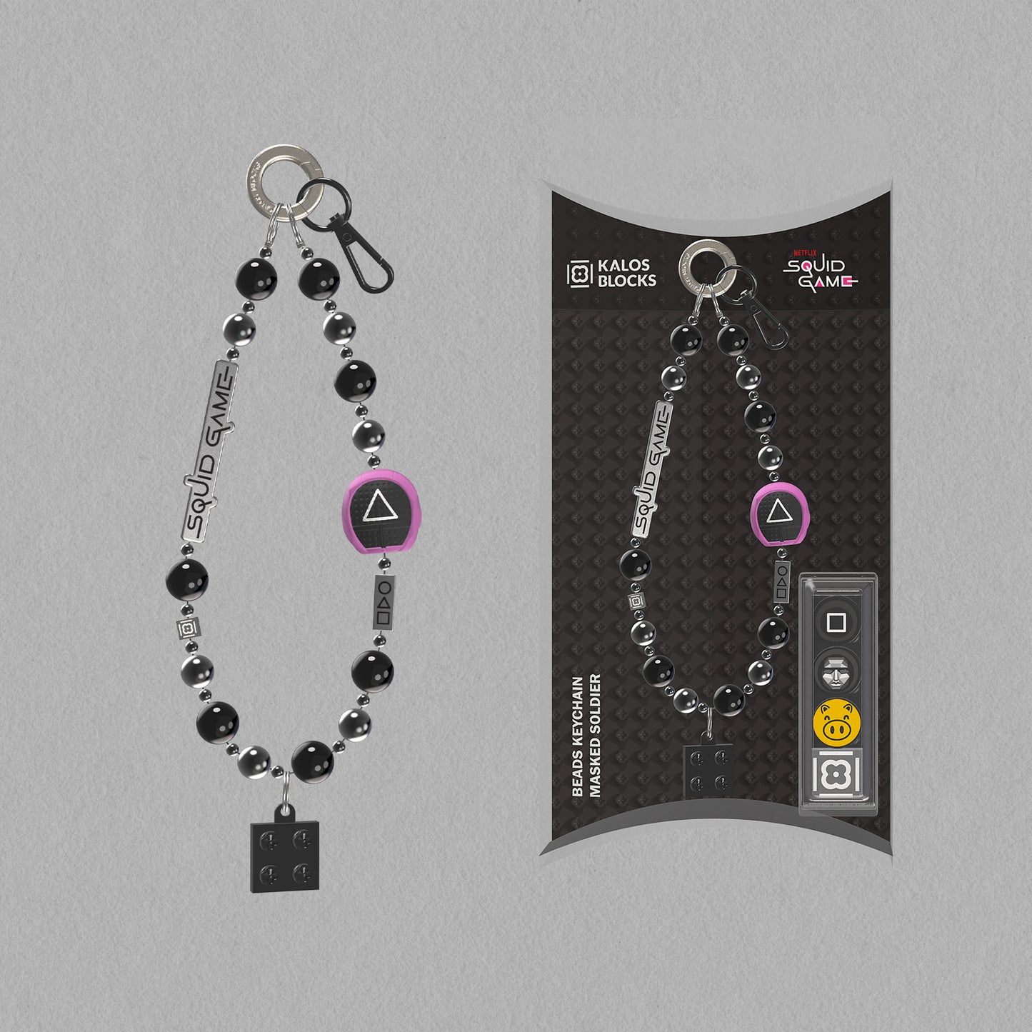 KALOS x Squid Game 3 Beads Keychain