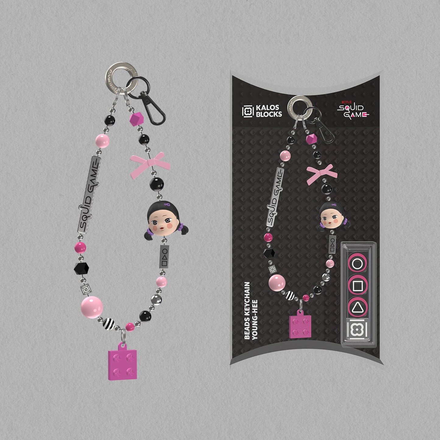 KALOS x Squid Game 3 Beads Keychain