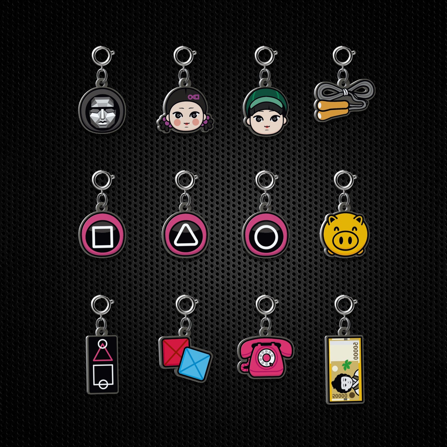 KALOS x Squid Game 3 Metal Charm