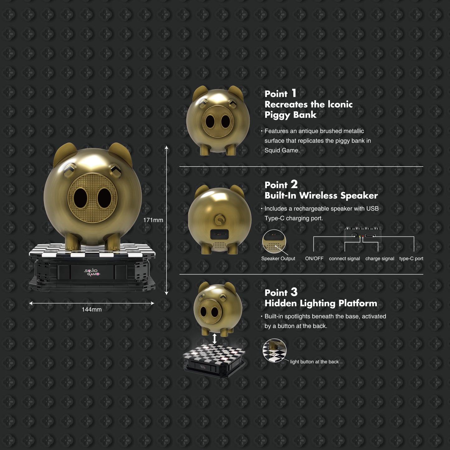 KALOS x Squid Game 3 Piggy Bank Speaker